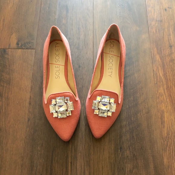 Sole Society Shoes - Sole Society - Jeweled Flats